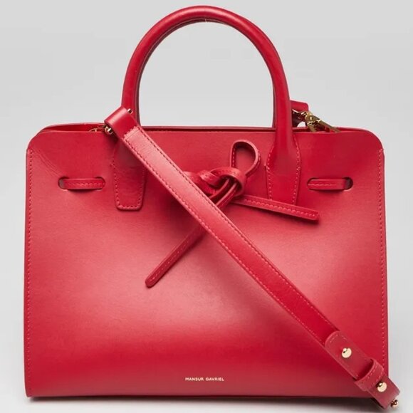 Mansur Gavriel Mini Sun Bag in Flamma Red - Picture 1 of 5